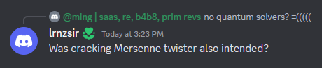 Was cracking Mersenne Twister also intended?